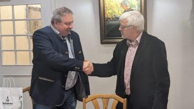 Ortsvorsitzender Günter Belt begrüßt Martin Gerhardy